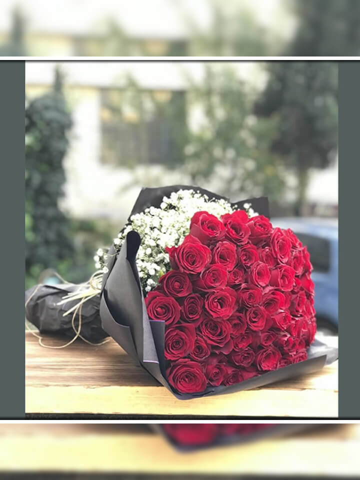 60 Kırmızı Gül Buketi